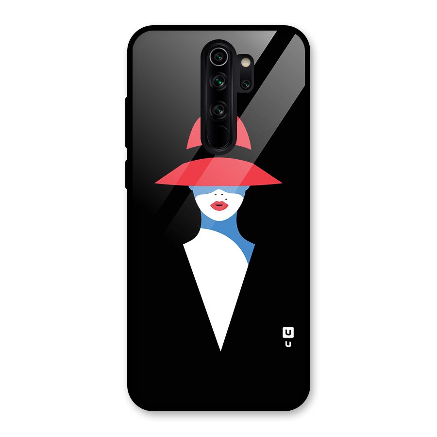 Mysterious Woman Illustration Glass Back Case for Redmi Note 8 Pro