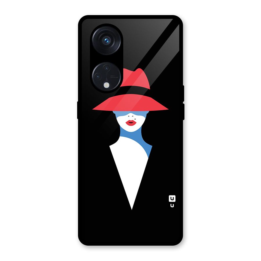 Mysterious Woman Illustration Glass Back Case for Reno8 T 5G