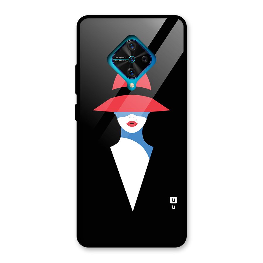 Mysterious Woman Illustration Glass Back Case for Vivo S1 Pro