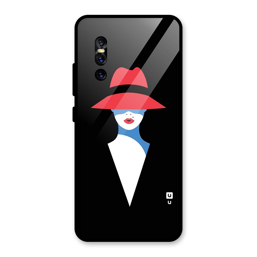 Mysterious Woman Illustration Glass Back Case for Vivo V15 Pro