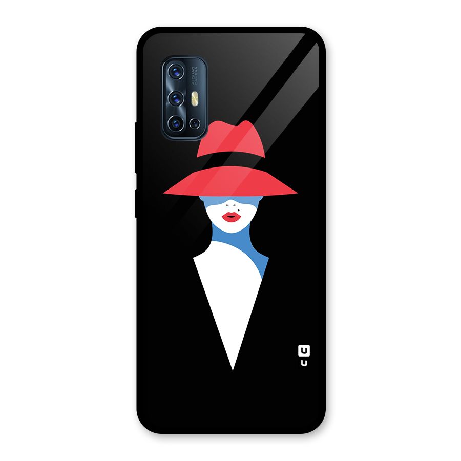 Mysterious Woman Illustration Glass Back Case for Vivo V17