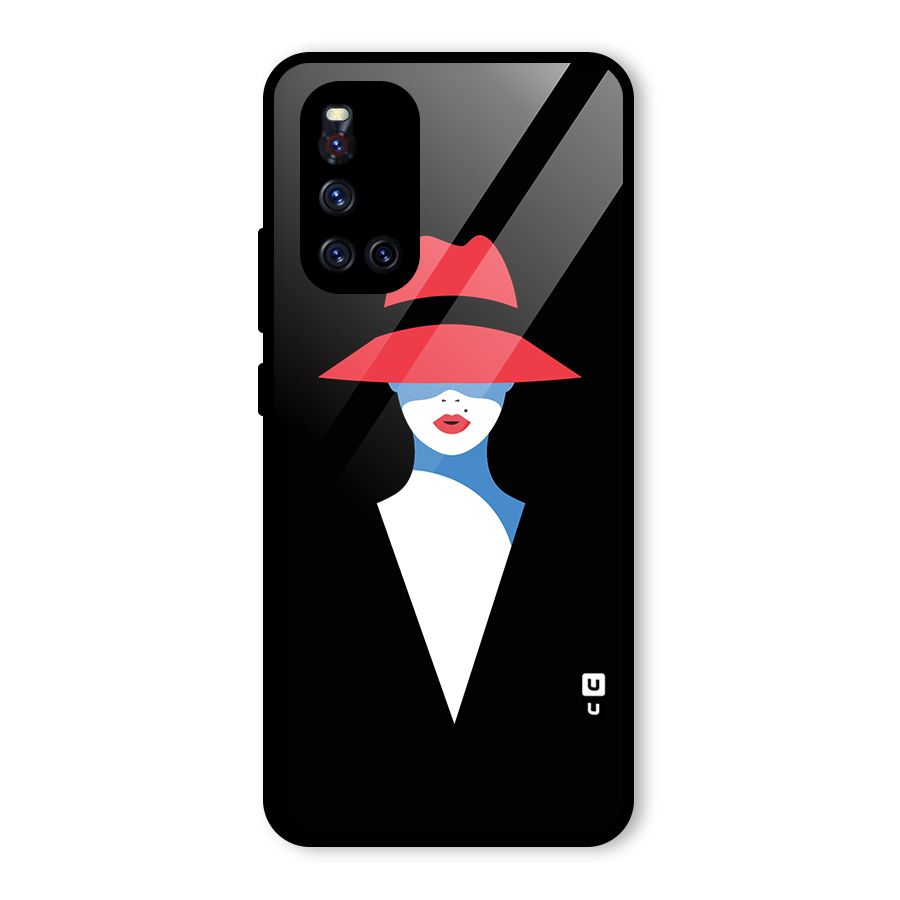 Mysterious Woman Illustration Glass Back Case for Vivo V19