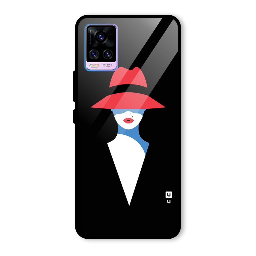 Mysterious Woman Illustration Glass Back Case for Vivo V20 Pro