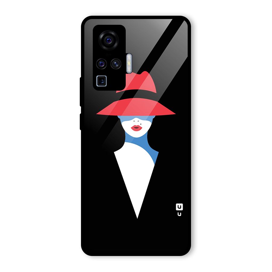 Mysterious Woman Illustration Glass Back Case for Vivo X50 Pro