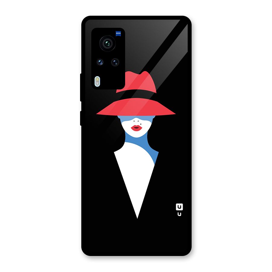 Mysterious Woman Illustration Glass Back Case for Vivo X60 Pro