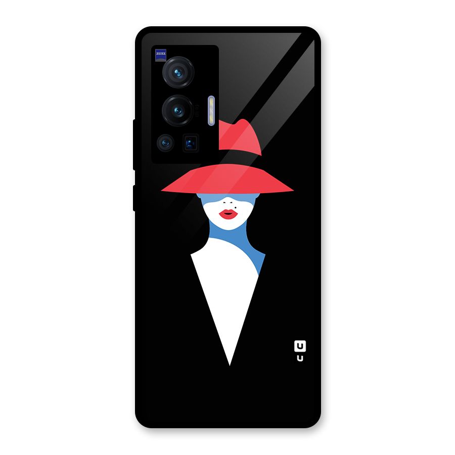 Mysterious Woman Illustration Glass Back Case for Vivo X70 Pro