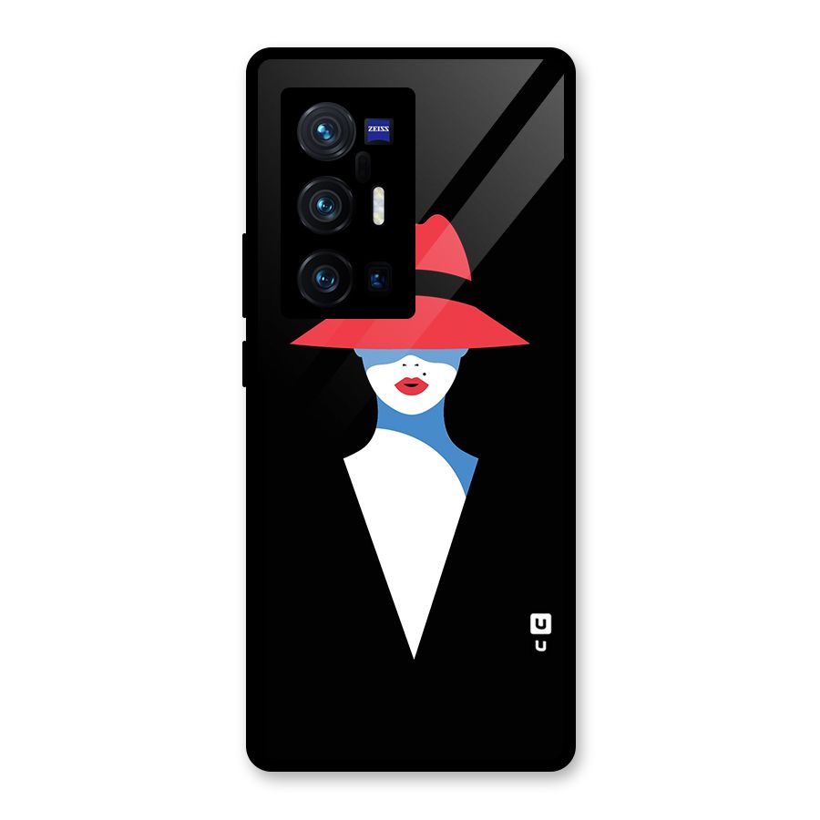 Mysterious Woman Illustration Glass Back Case for Vivo X70 Pro Plus