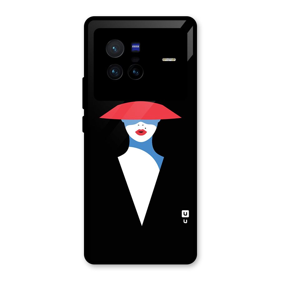 Mysterious Woman Illustration Glass Back Case for Vivo X80