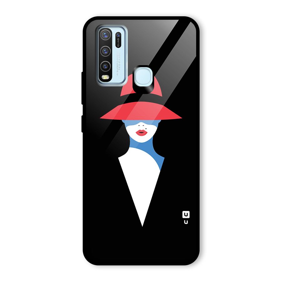 Mysterious Woman Illustration Glass Back Case for Vivo Y30