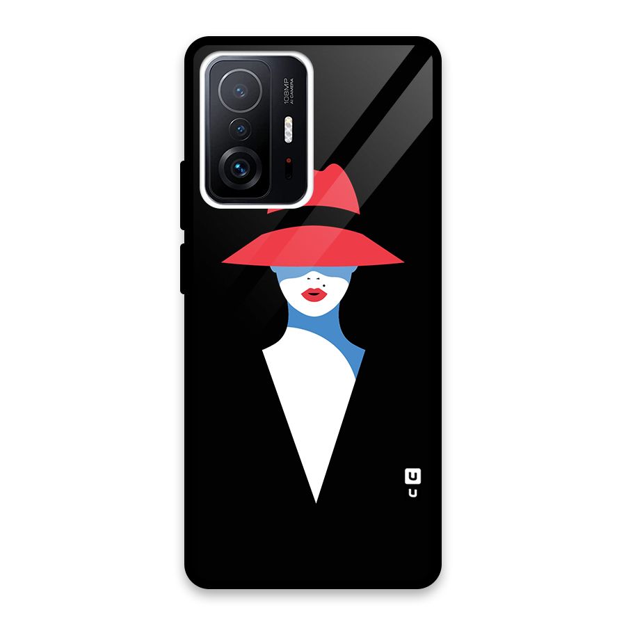 Mysterious Woman Illustration Glass Back Case for Xiaomi 11T Pro
