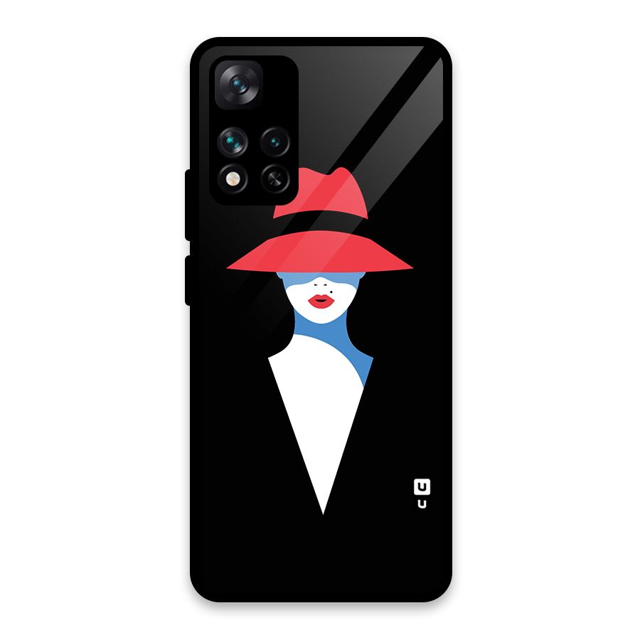 Mysterious Woman Illustration Glass Back Case for Xiaomi 11i HyperCharge 5G