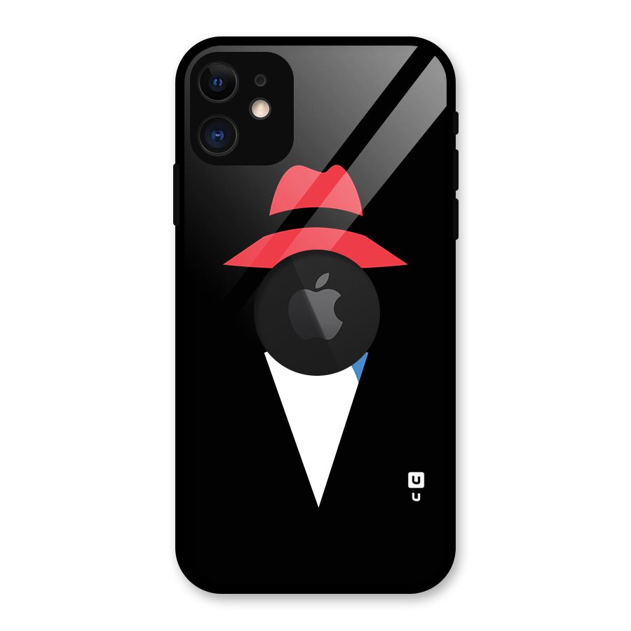 Mysterious Woman Illustration Glass Back Case for iPhone 11 Logo Cut