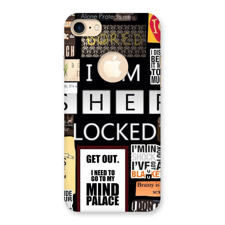 Mystery Pattern Back Case for iPhone 7 Logo Cut