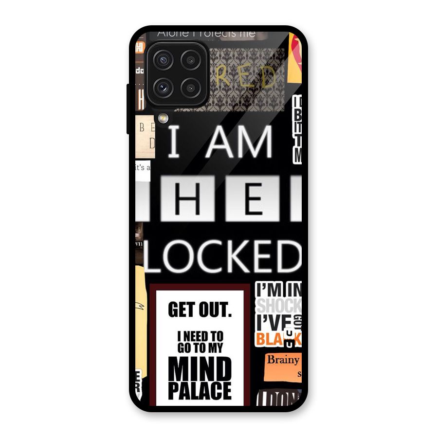 Mystery Pattern Glass Back Case for Galaxy A22 4G