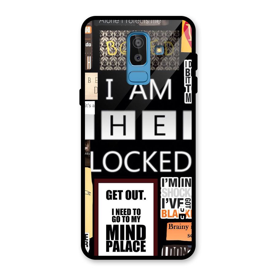 Mystery Pattern Glass Back Case for Galaxy J8