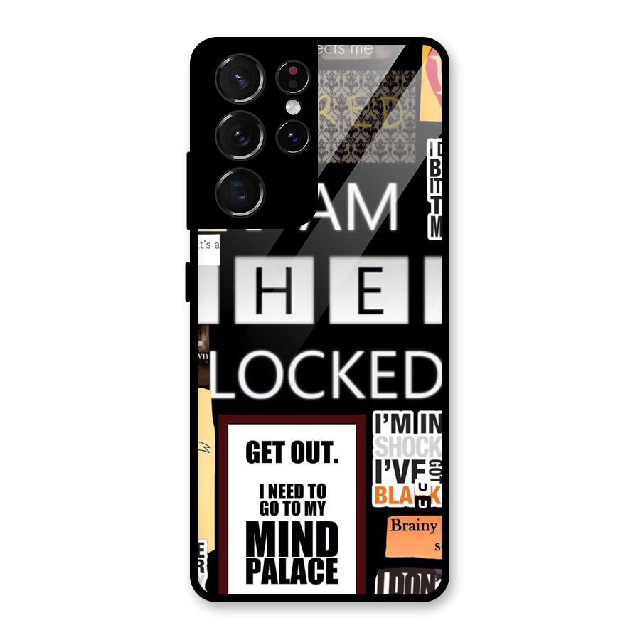 Mystery Pattern Glass Back Case for Galaxy S21 Ultra 5G