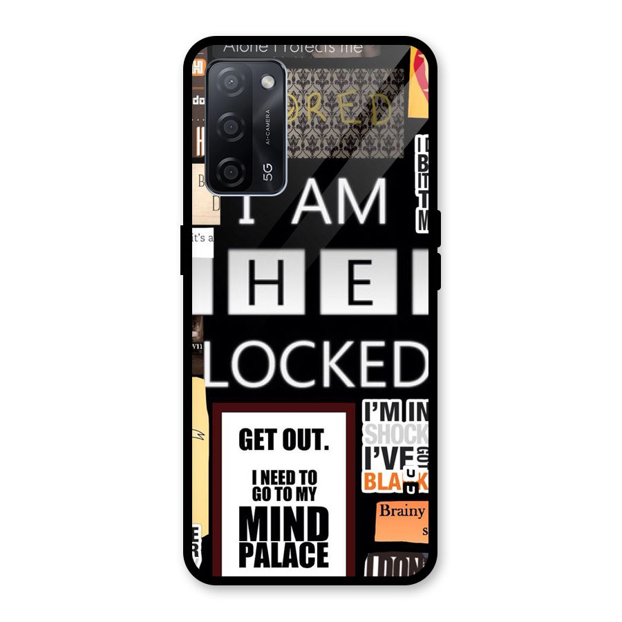 Mystery Pattern Glass Back Case for Oppo A53s 5G