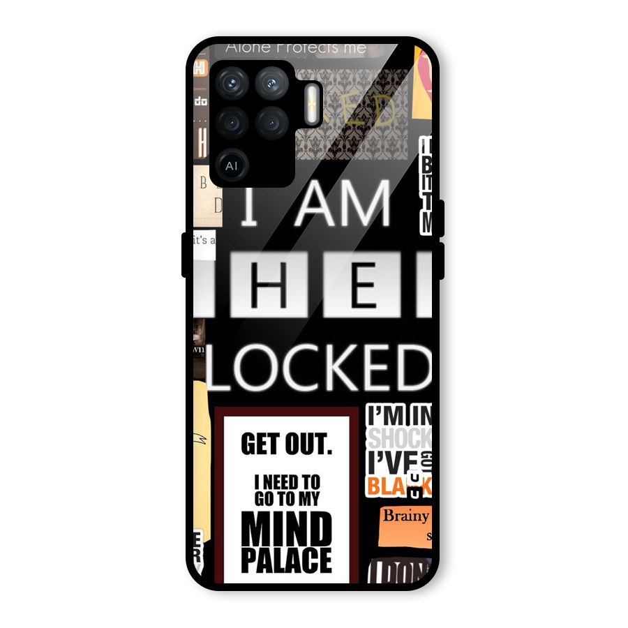 Mystery Pattern Glass Back Case for Oppo F19 Pro