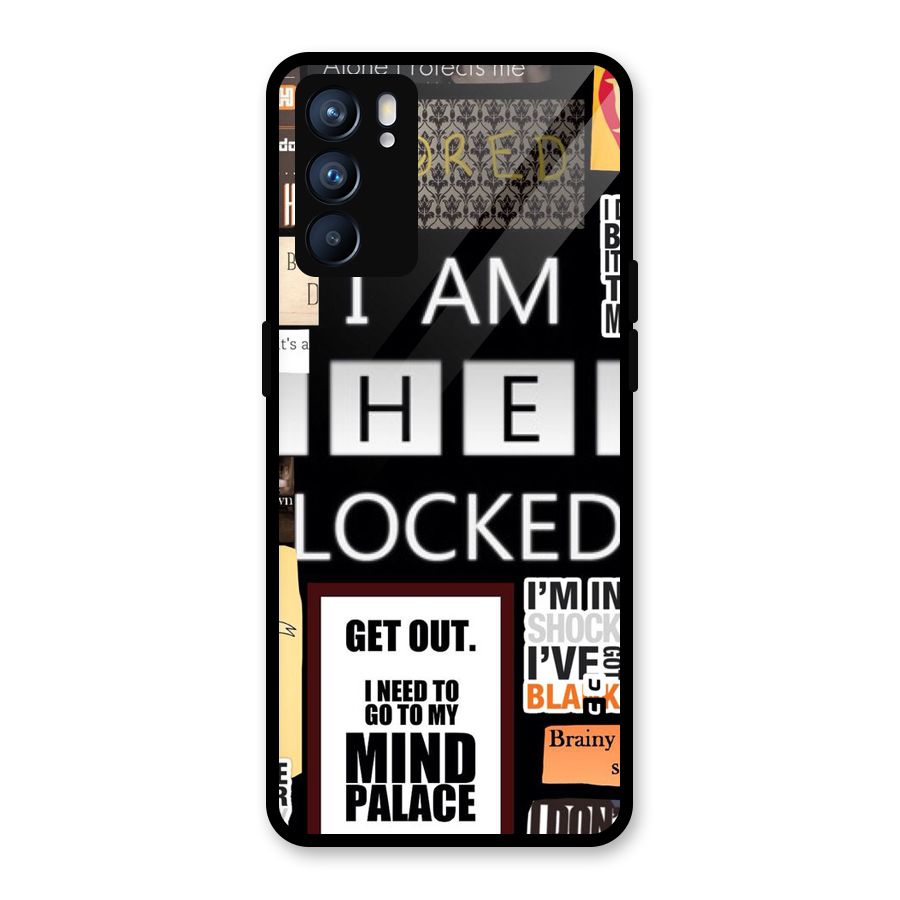 Mystery Pattern Glass Back Case for Oppo Reno6 5G