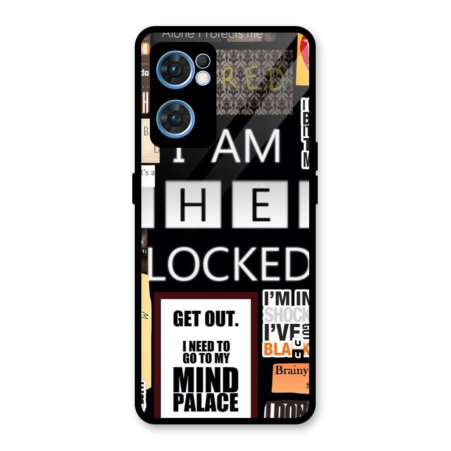 Mystery Pattern Glass Back Case for Oppo Reno7 5G