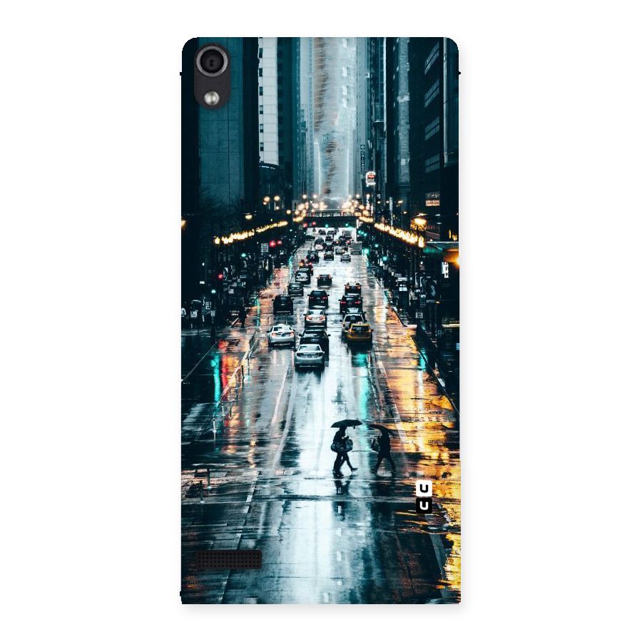 NY Streets Rainy Back Case for Ascend P6