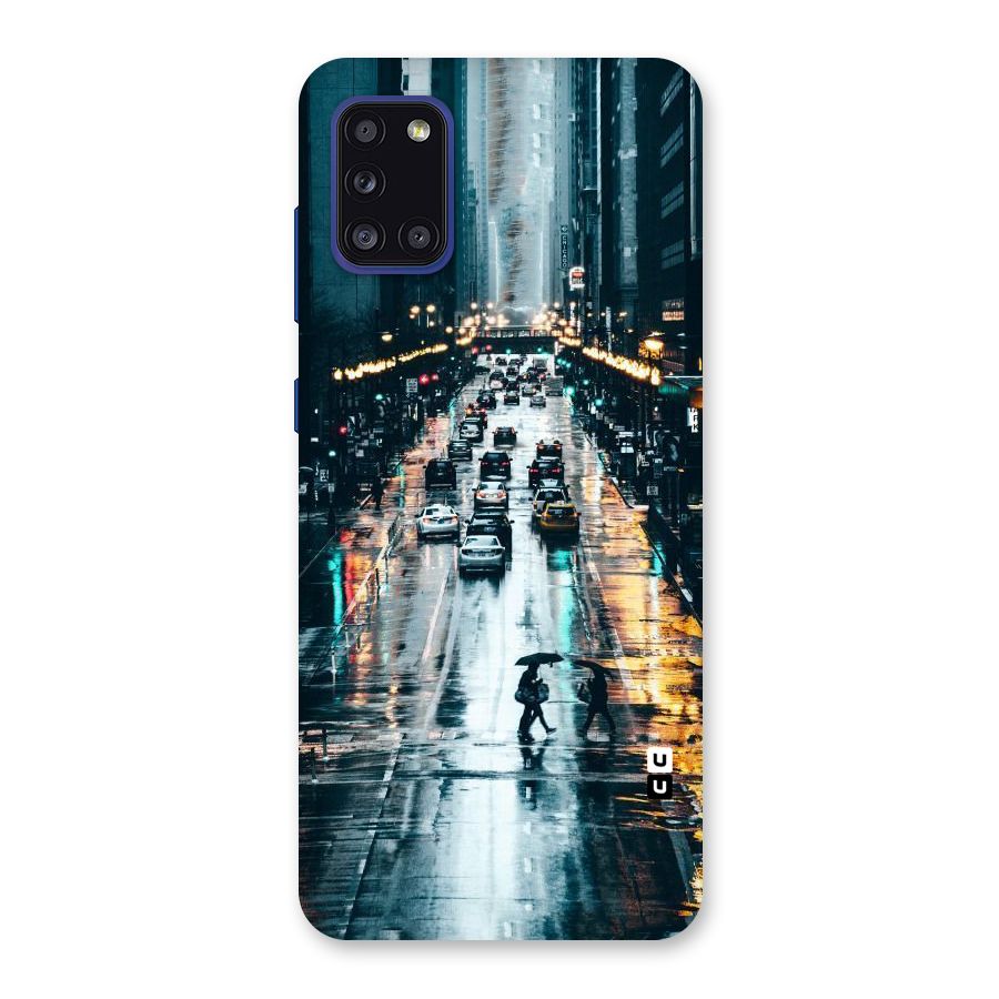 NY Streets Rainy Back Case for Galaxy A31