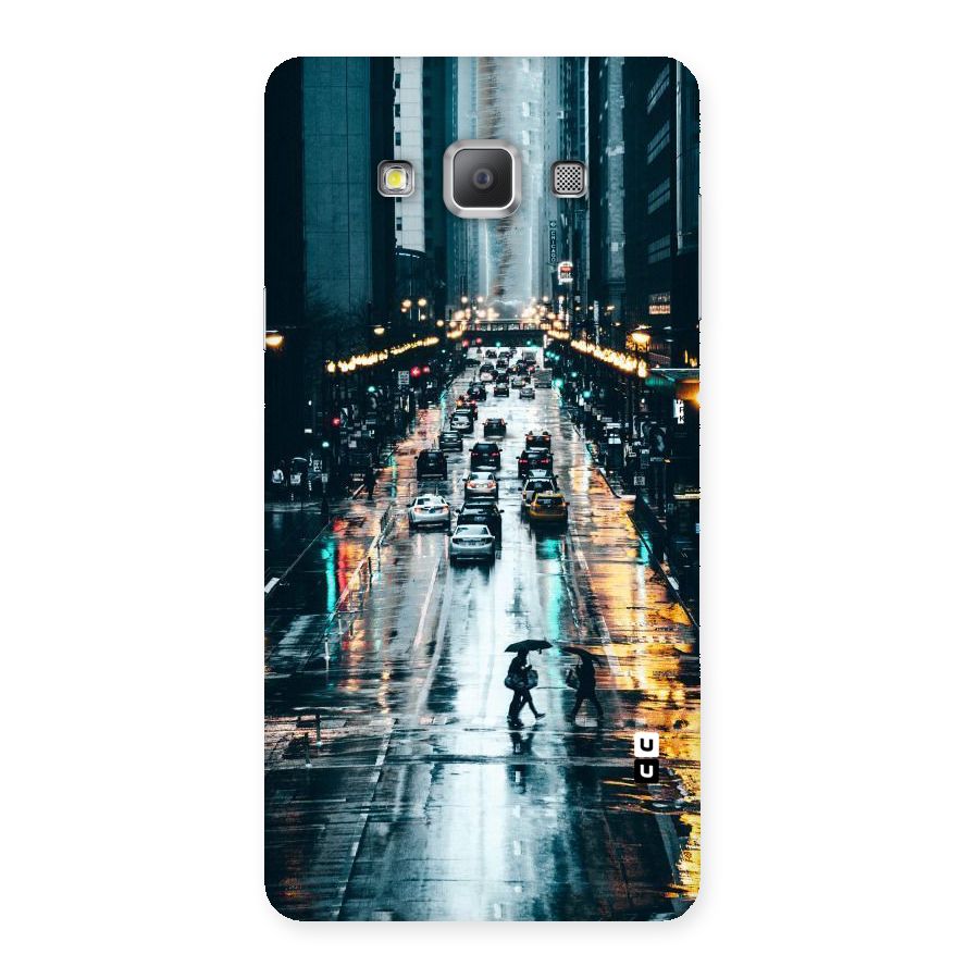 NY Streets Rainy Back Case for Galaxy A7