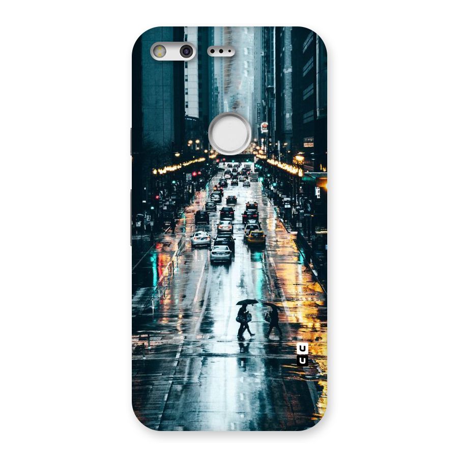 NY Streets Rainy Back Case for Google Pixel