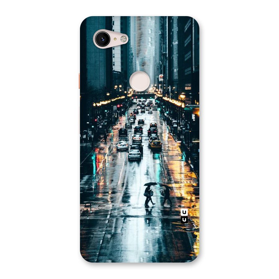 NY Streets Rainy Back Case for Google Pixel 3 XL