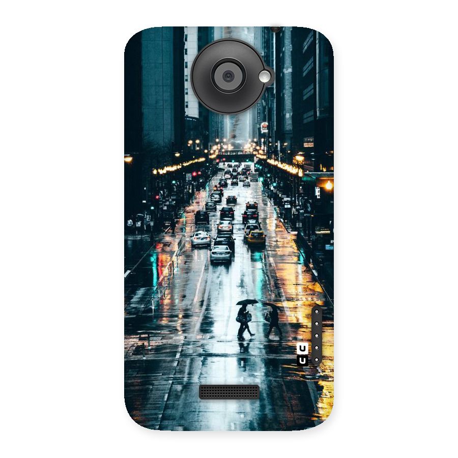 NY Streets Rainy Back Case for HTC One X