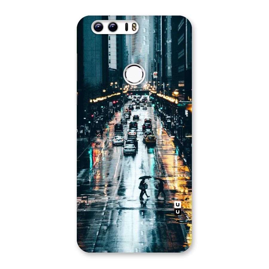 NY Streets Rainy Back Case for Honor 8