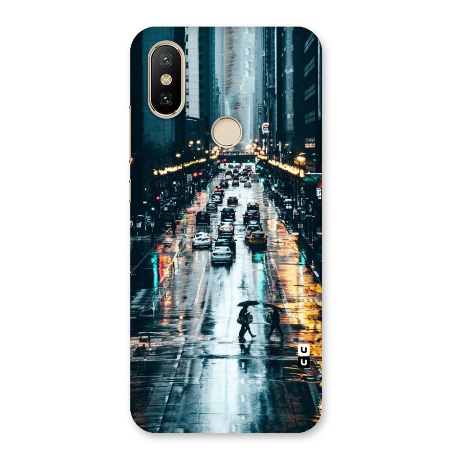 NY Streets Rainy Back Case for Mi A2