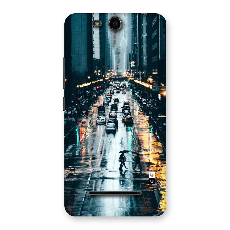 NY Streets Rainy Back Case for Micromax Canvas Juice 3 Q392