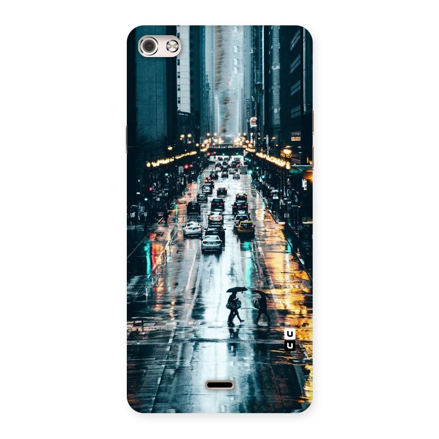NY Streets Rainy Back Case for Micromax Canvas Silver 5