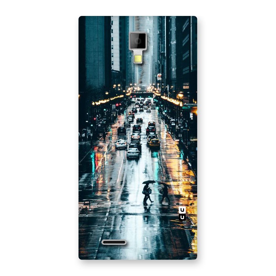 NY Streets Rainy Back Case for Micromax Canvas Xpress A99