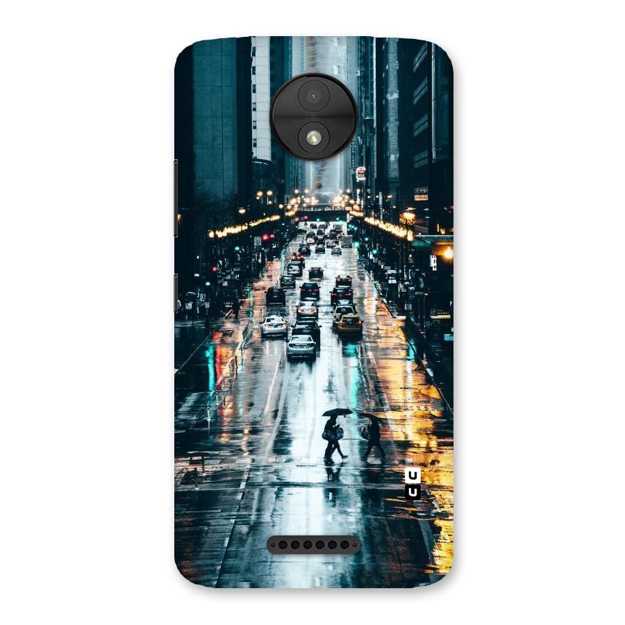 NY Streets Rainy Back Case for Moto C