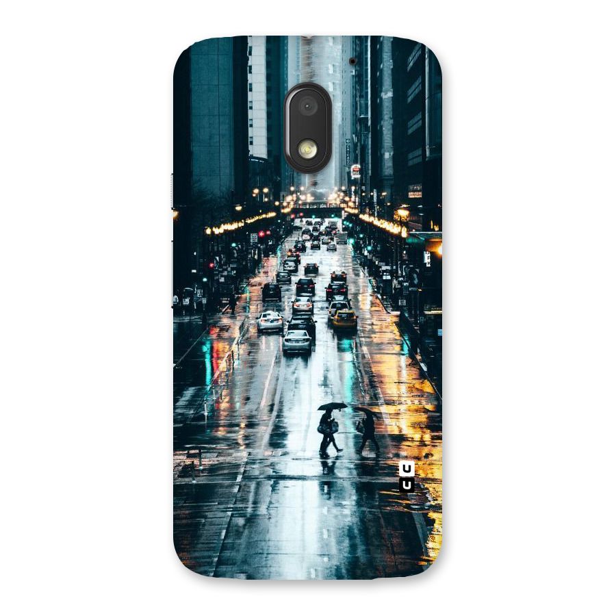 NY Streets Rainy Back Case for Moto E3 Power