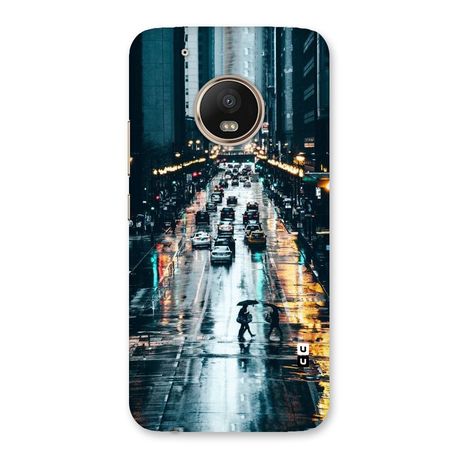 NY Streets Rainy Back Case for Moto G5 Plus