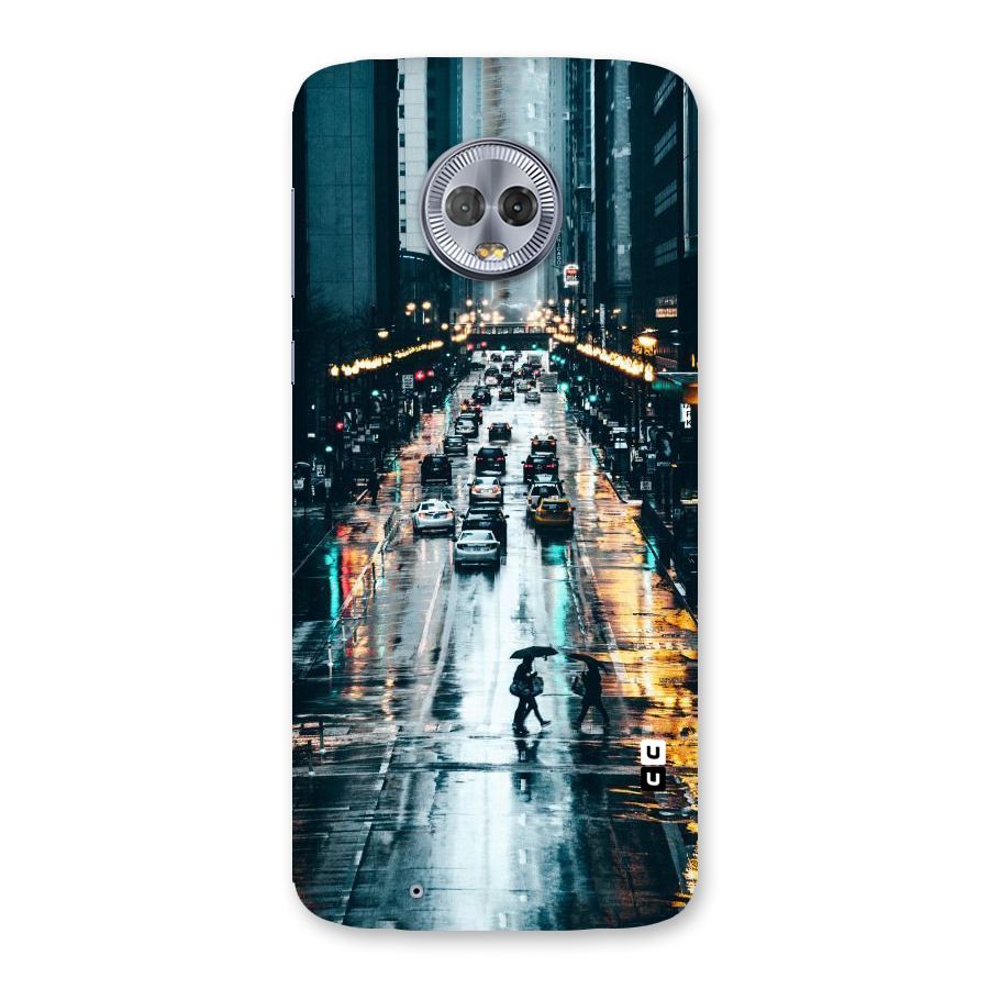NY Streets Rainy Back Case for Moto G6