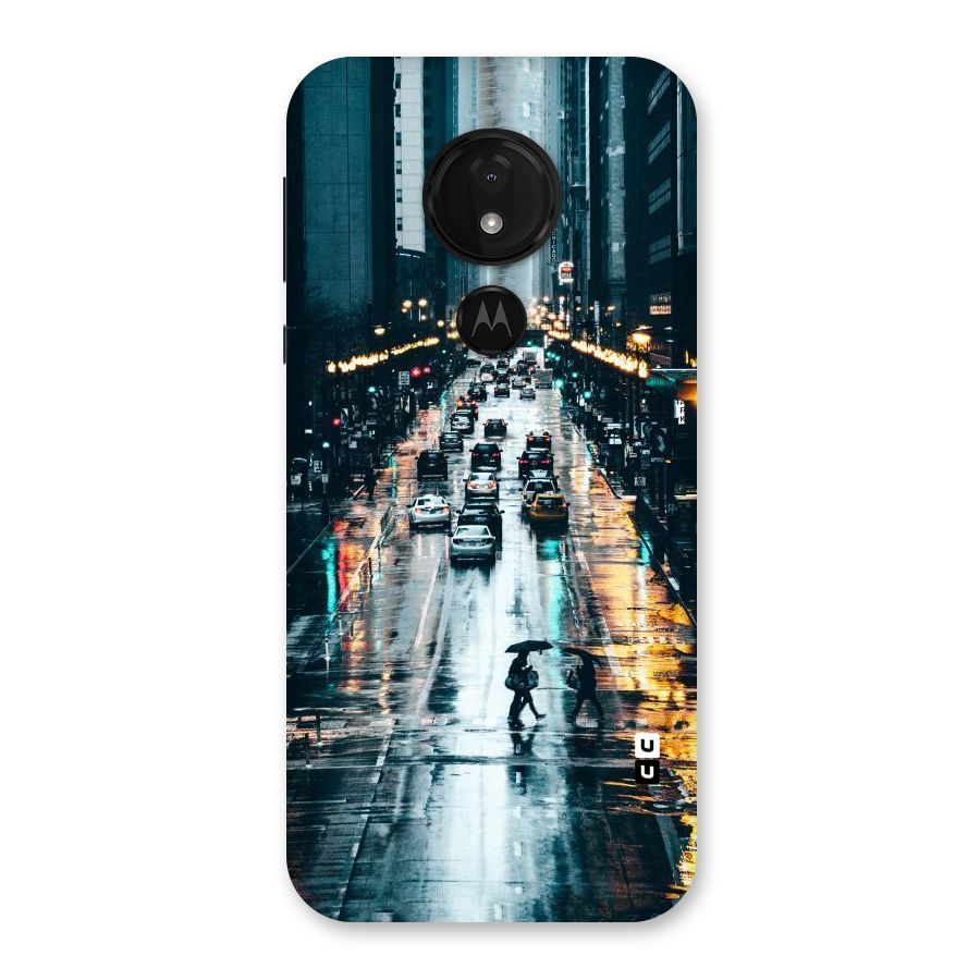 NY Streets Rainy Back Case for Moto G7 Power
