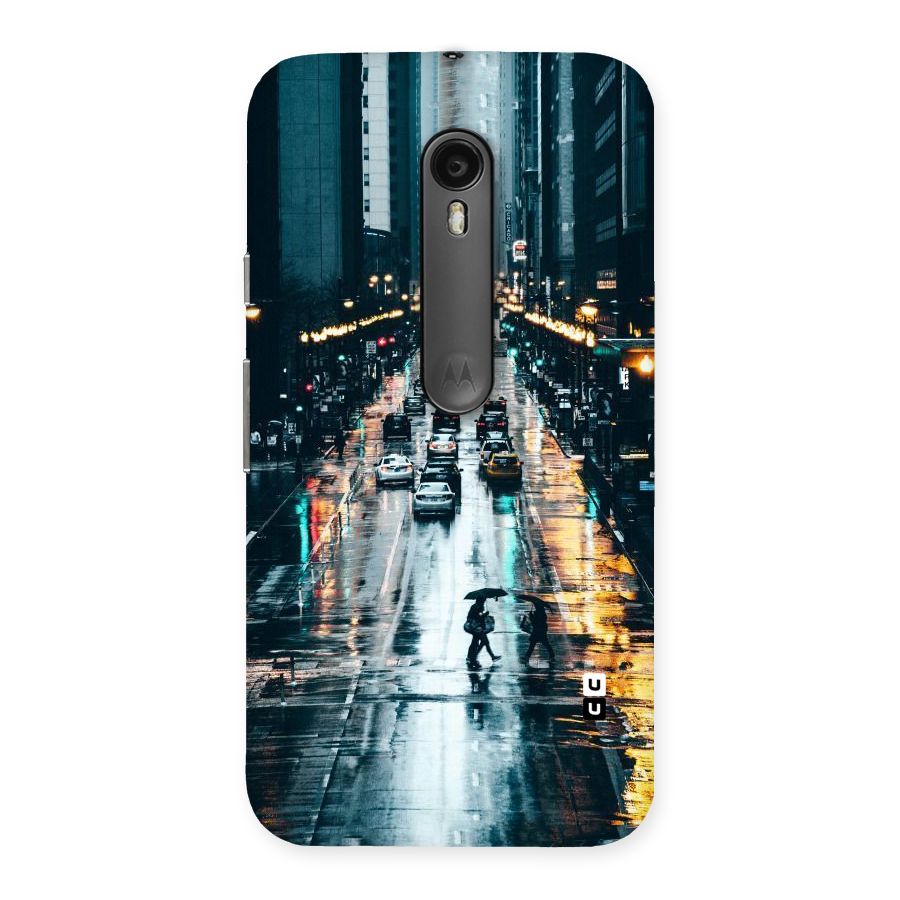 NY Streets Rainy Back Case for Moto G Turbo