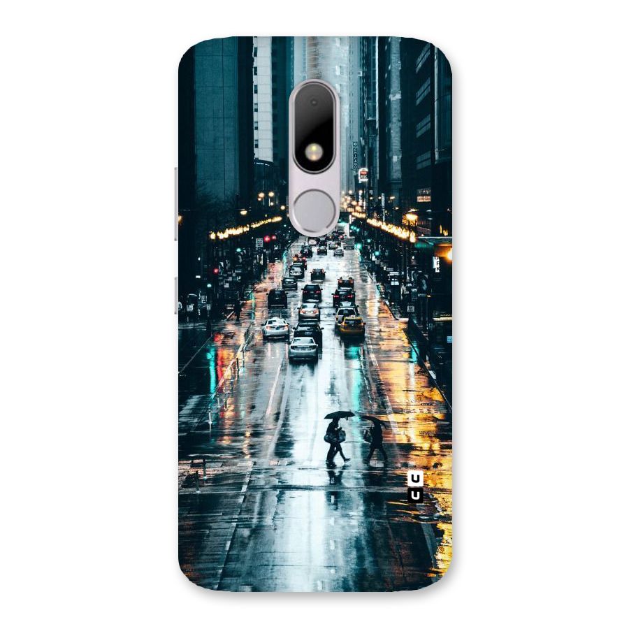 NY Streets Rainy Back Case for Moto M