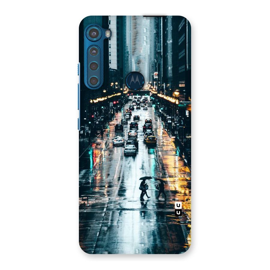 NY Streets Rainy Back Case for Motorola One Fusion Plus