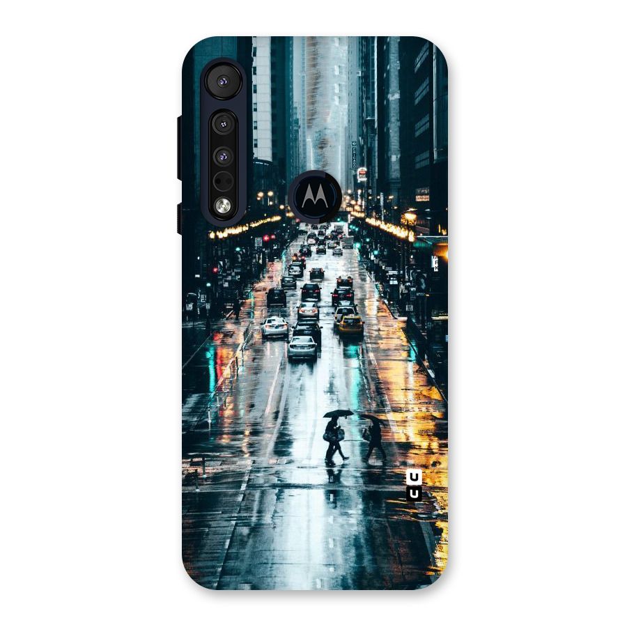 NY Streets Rainy Back Case for Motorola One Macro