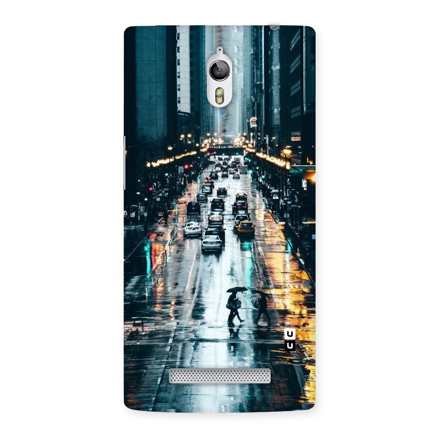 NY Streets Rainy Back Case for Oppo Find 7