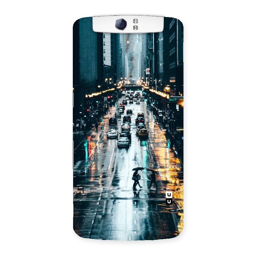 NY Streets Rainy Back Case for Oppo N1