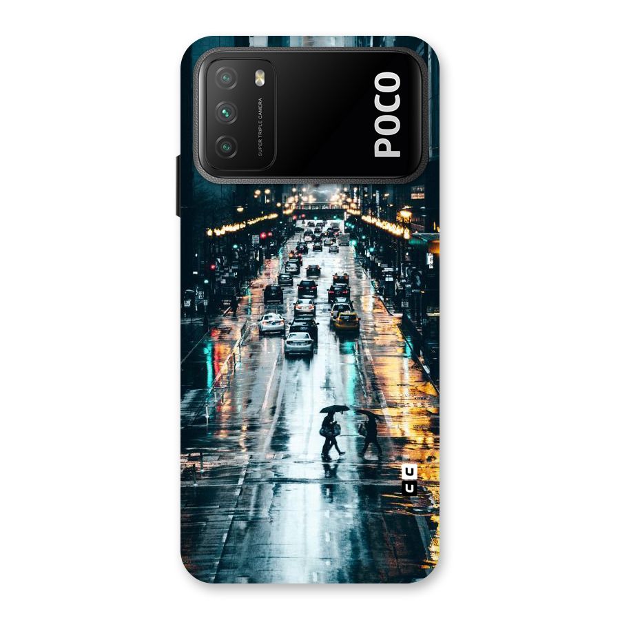 NY Streets Rainy Back Case for Poco M3