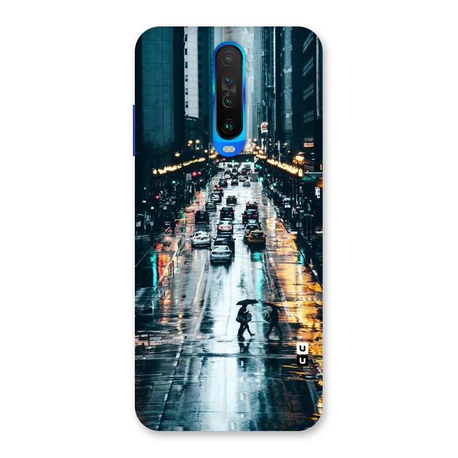 NY Streets Rainy Back Case for Poco X2