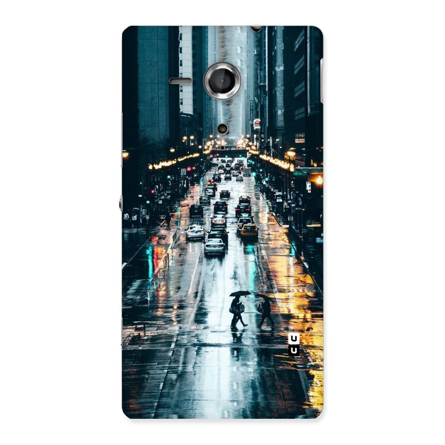 NY Streets Rainy Back Case for Sony Xperia SP