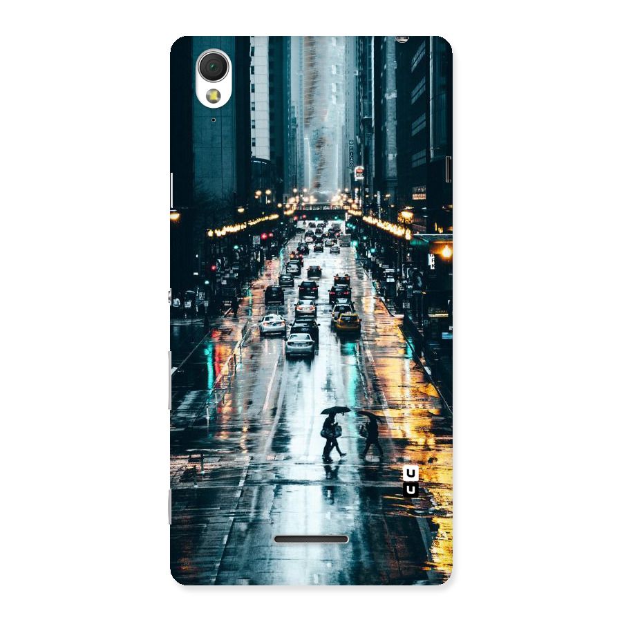 NY Streets Rainy Back Case for Sony Xperia T3